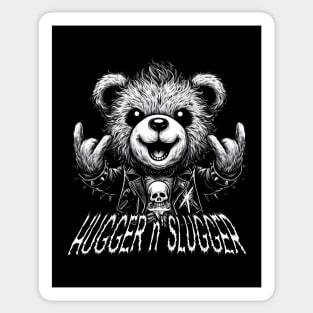 Cute and Metalhead Teddy Bear Sticker